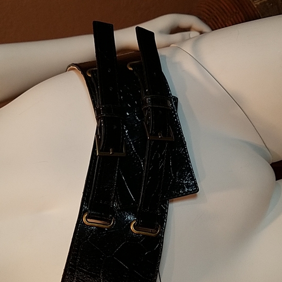 VTG 1990s leather belt - Picture 2 of 4